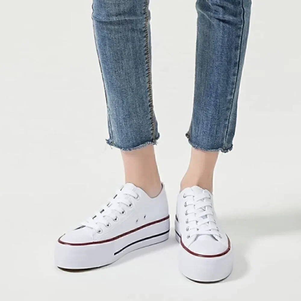 Platform Canvas Low Top Sneakers